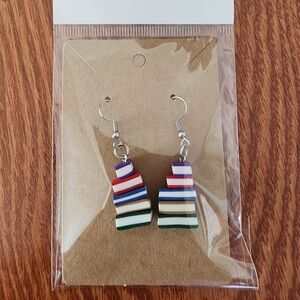 Colorful Dangle Book Earrings